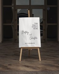 Silver Mirror Wedding Welcome Sign – Custom Acrylic Wedding Sign- Wedding Decor