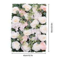 6Pcs Artificial Silk Flower Rose Wall Panels Wedding Party Venue Decor 60*40cm