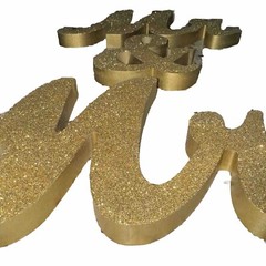 3 Pc Mr & Mrs Tabletop Wedding Decoration Wood Freestanding Letters Gold Glitter