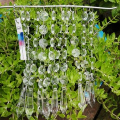 30pcs 50mm Long Cone Pendant Acrylic Bead Garland Chain Party Curtain Wedding
