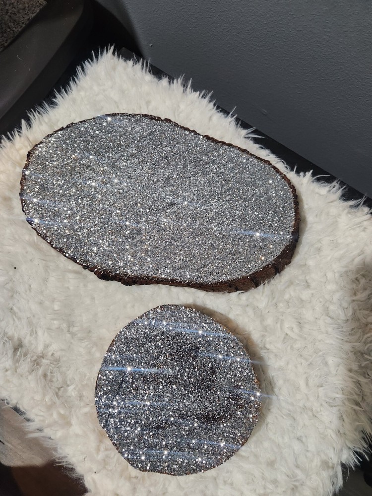 Glitter Wood Slice