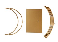 2 GOLD Metal HOOPS Round Standing Wreath Rings Set Party Wedding Decorations