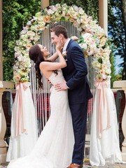 Wedding Arch Backdrop Brackets 7.2ft 6.6ft 6fet Gold Metal Ceremony Shower