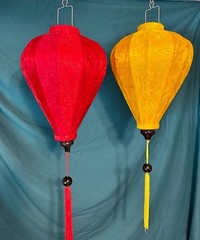 2pc, 18” AUTHENTIC VIETNAMESE SILK LANTERN