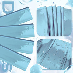 2Pcs Light Blue Foil Metallic Tablecloth Shiny Party Table Cloth 54″ X 72″ Dispo
