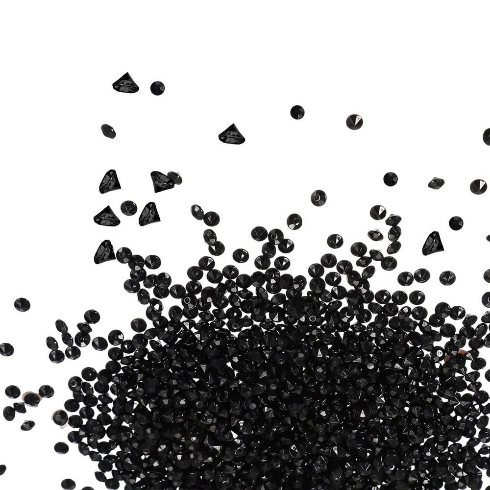 18000-Pack Fake Diamonds Crystal, 4.5mm Mini Clear Acrylic Gems [Black]