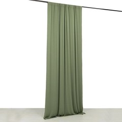 5 ft x 10 ft DUSTY SAGE GREEN 4-Way Stretch Spandex Divider Backdrop Curtain