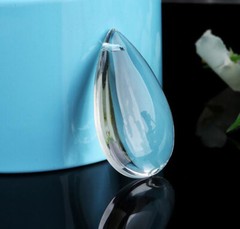 20Pcs 36MM Clear Sparkle Crystal Smooth Prism Pendant Loose Bead Chandelier Part