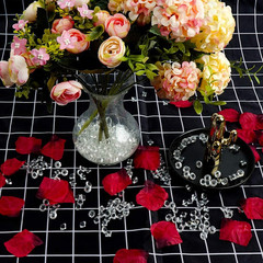 500PCS Clear Glass Diamonds Mini Crystals Vase Fillers Wedding DIY Crafts