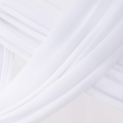 White Sheer Chiffon Wedding Arch Draping Fabric 29″ x 19ft, 6 Yard Panel