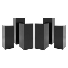 6pcs Metal Cuboid Stands DISPLAY BOXES Pedestal Modern Columns Party Event