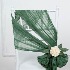 5 OLIVE GREEN Gauze Cheesecloth CHAIR SASHES Party Events Decorations Supplies