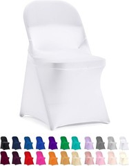 Stretch Spandex Folding Chair Cover for Wedding Party Dining Banquet Event Wh…