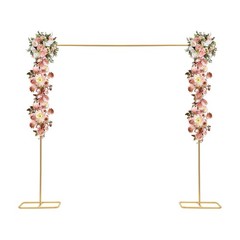 Metal Wedding Arch Frame Gold Iron Garden Party Stand Backdrop Flower Display