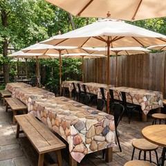 Tegeme 200 ft x 54 Inch Cobblestone Wall Tablecloth Roll Castle Wall Backdrop…
