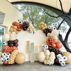 Set of 2 Arch Backdrop Cover 7.2FT, 6FT and Baby in Bloom and Happy Beige
