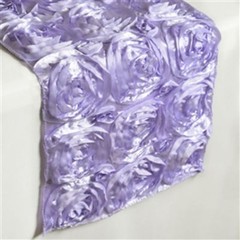 Rosette Satin Table Runner Ribbon 3D Rose Spiral Wedding Party Table decoration