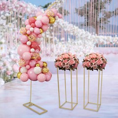 Ballon Arch Stand And 2 Wedding Flower Stands, Arch Backdrop Stand For Parties