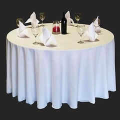 10 Lot 108″ inch ROUND Tablecloth LOT 100% Polyester Overlay 7 COLORS USA *SALE*