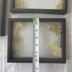 Lot of 5 black picture frames with dried flowers wedding party decor