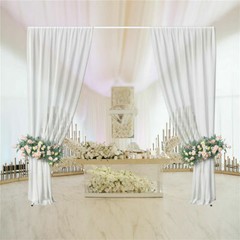 9.8Ft Metal Wedding Arch Backdrop Stand Stage Venue Decorations Flexible Assembl