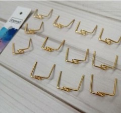 200Pcs Swirl Shaped 3 Color Metal Hook 14mm Hanger Connector Crystal Ornament