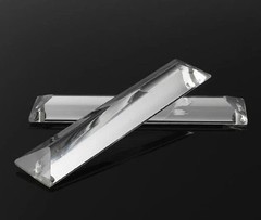 12pcs 63mm/2.5inch Triangle Strip 2holes Crystal Pendant Prism Lamp Hanging Part