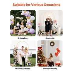 Uimoso Wedding Arch Backdrop Stand Set Metal Party Stand Venue Decoration