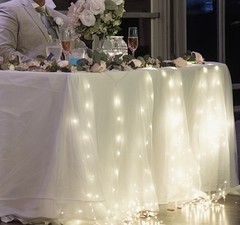 Wedding Decorations Set Floral Backdrop Centerpieces Signs Bouquets LED Lights