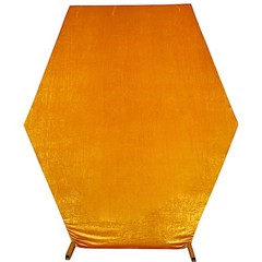 8 feet GOLD Fitted Velvet Hexagon Backdrop STAND COVER Party Decorations