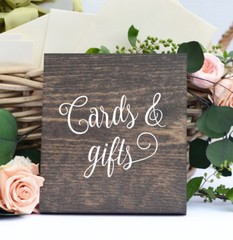 CARDS & GIFTS 8″ x 6.5″ Vinyl Decal Sticker – Wedding Label Sign