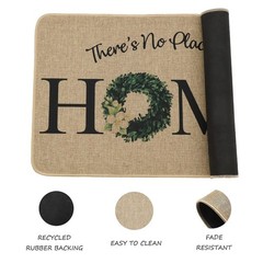 Welcome Mats for Front Door Farmhouse Home Door Mat Rustic Quote Wreath Doorm…