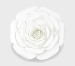 Decor In The Box 13 piece Handmade Paper Flower Set, Fully Assembled-Pink/White