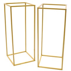 Set of 2 Gold Wedding Flower Stands Flower Display Rack For Wedding Party Decor