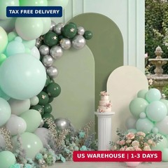 VitalCozy Set of 3 Wedding Arch Cover 4ft, 5ft, 6ft Fabric Arch Backdrop Cover D
