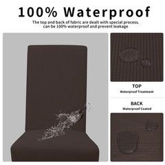 Easy-Going 100% Waterproof Dining Room Chair Cover Set of 4, Stretch Jacquard…