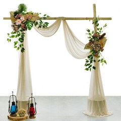 30ft Long Chiffon Wedding Arch Draping Fabric Curtain Panel Event Photo Backdrop