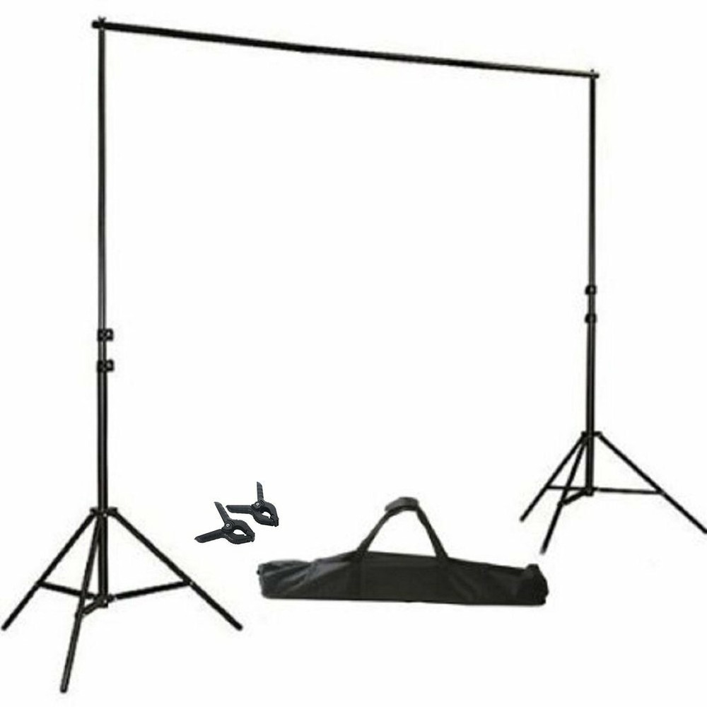 8ft x 10ft Black BACKDROP STAND KIT Photo Background Wedding Party Decorations