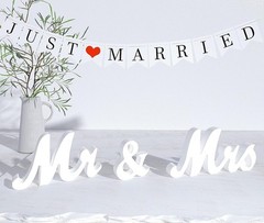 Wedding Table Strap Just Married Banner Wedding Anniversary Wedding Decorations