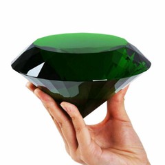 200mm Huge Green Crystal Diamond Paperweight Wedding Centerpieces Gifts