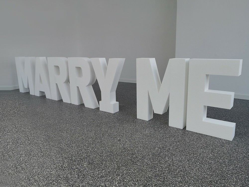 Lettering Marry Me 7 letters 50-90×10 cm wedding decoration proposal wedding