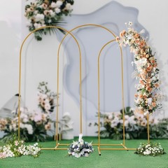 3 pcs Round Top Wedding Arch Backdrop STAND COVERS Set for Party/Birthday