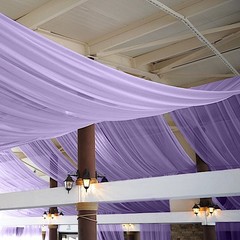 LAVENDER 5ft x 14ft Premium Chiffon SHEER CURTAIN Window Drape Panel Party