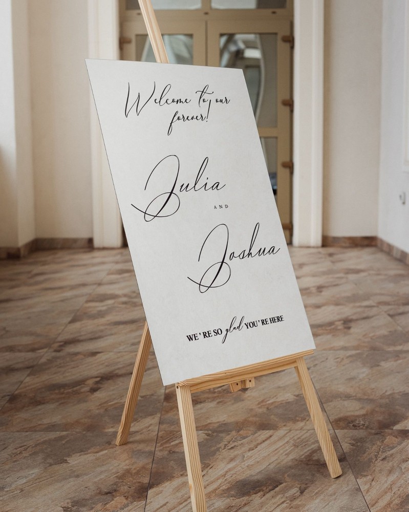 Silver Mirror Wedding Sign – Acrylic Wedding Welcome Sign -Wedding Signage Decor