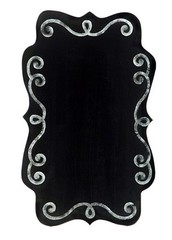 SCROLLED EDGE CHALKBOARD SIGN 10.75 x 17 INCHES FOR WEDDING VENUE Decorations