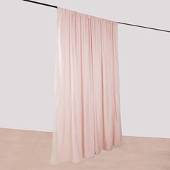 DUSTY ROSE 10 ft x 10 ft Polyester Sheer Chiffon Dual Layer CURTAIN Rod Pockets