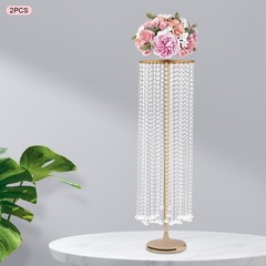 Large Gold Crystal Vases Centerpieces Flower Stand Wedding Centerpieces Decor.