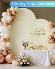 Arch Backdrop Cover 7.2 ft, 6ft, Wedding Arch Covers 7.2 ft, 6 ft Beige