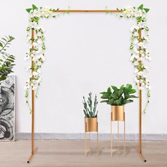Yellow Backdrop Stand Square Metal Arch Party Frame For Party Wedding Decor
