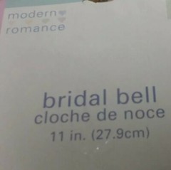 MODERN ROMANCE WHITE BRIDAL BELLS, CONTAINS 2 IN EACH PACKAGE